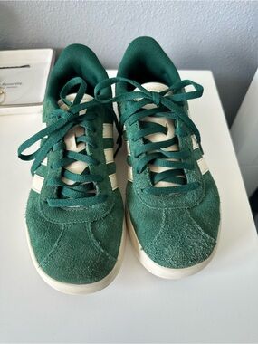 adidas Green Mesh Sneakers with Cream Trim